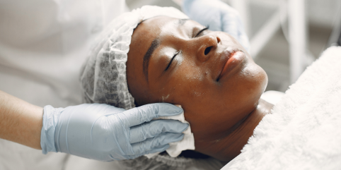 facial treatment with microdermabrasion