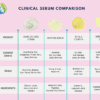 professional clinical serum comparison for estheticians