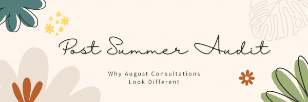 post-summer skin consultation, fall skin audit, esthetician consultation framework