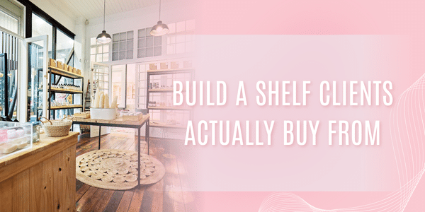 retail shelf for estheticians